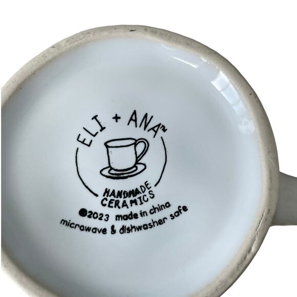 ELI +ANA Easter Bunny Rabbit Mug White Embossed Ceramic Spring Tea Cup New - Picture 3 of 10